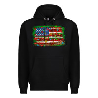 Black Christmas American flag 4th of july Premium Hoodie - HowdyJamesFarm