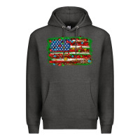 Christmas American Flag 4th Of July Premium Hoodie | Teevron