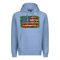 Colony Blue Christmas American flag 4th of july Premium Hoodie - HowdyJamesFarm