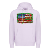 Lilac Christmas American flag 4th of july Premium Hoodie - HowdyJamesFarm
