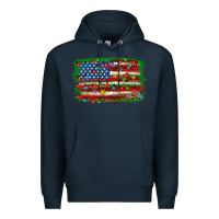 Navy Christmas American flag 4th of july Premium Hoodie - HowdyJamesFarm