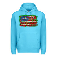 Ocean Blue Christmas American flag 4th of july Premium Hoodie - HowdyJamesFarm