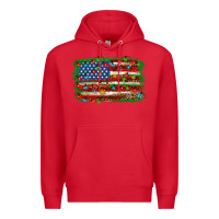 Red Christmas American flag 4th of july Premium Hoodie - HowdyJamesFarm