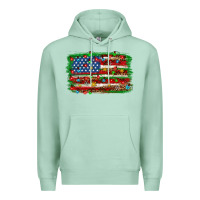 Seafoam Christmas American flag 4th of july Premium Hoodie - HowdyJamesFarm