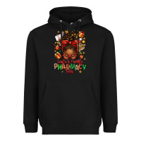 Black santas favorite pharmacy tech afro messy bun Heavyweight Hoodie - texasbilliewilder