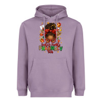 Lavender santas favorite pharmacy tech afro messy bun Heavyweight Hoodie - texasbilliewilder