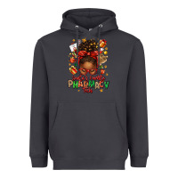 Smoke santas favorite pharmacy tech afro messy bun Heavyweight Hoodie - texasbilliewilder