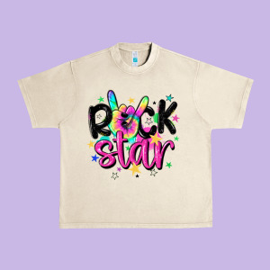 Rock Star Urban Heavy Tee Designed By Maliassmallbusiness