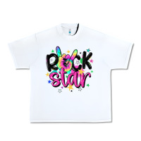White rock star Urban Heavy Tee - MaliasSmallBusiness