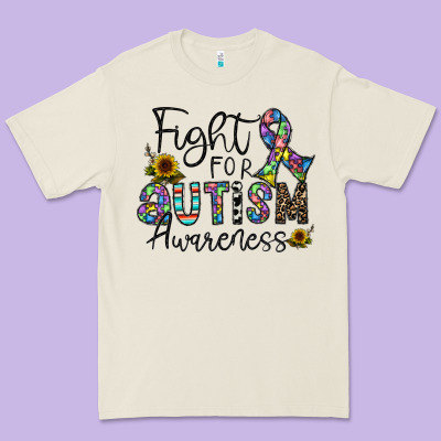 Fight For Autism Awareness Premium Tee Designed By Cowhidedigitalart
