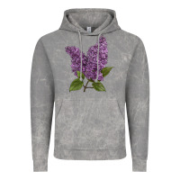 Cloud Rock Purple Lilac Flower Illustrations Vintage Hoodie - LillyAllenDesigns