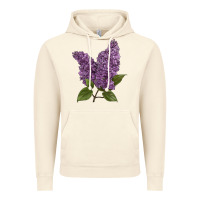 Vintage Artic Purple Lilac Flower Illustrations Vintage Hoodie - LillyAllenDesigns