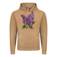 Vintage Camel Purple Lilac Flower Illustrations Vintage Hoodie - LillyAllenDesigns