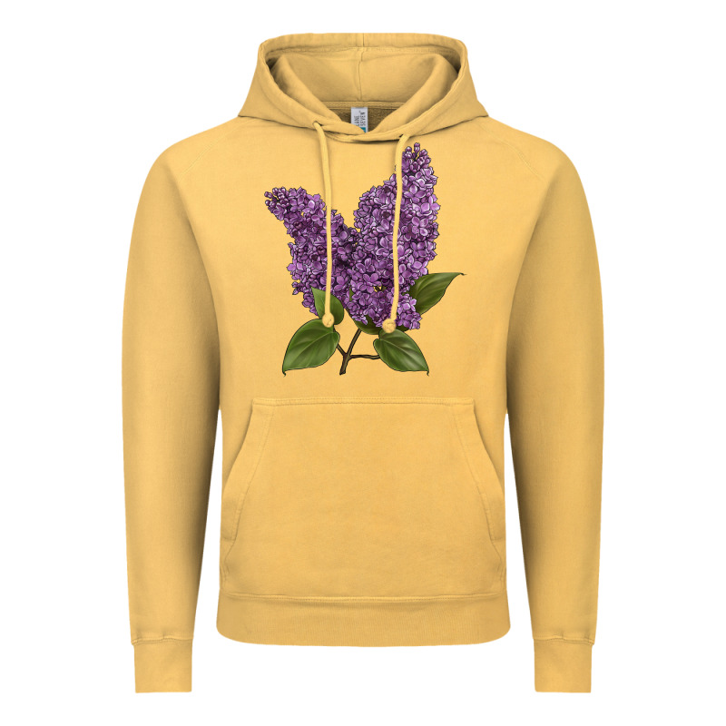 Purple Lilac Flower Illustrations Vintage Hoodie by LillyAllenDesigns | Teevron