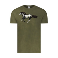 Vintage Olive American Paint Horse Vintage Tee - LillyAllenDesigns