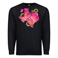 Black Texas map Cancer Premium Sweatshirt - HowdyJamesFarm