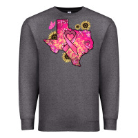 Charcoal Heather Texas map Cancer Premium Sweatshirt - HowdyJamesFarm