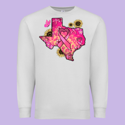 Texas Map Cancer Premium Sweatshirt Designed By Howdyjamesfarm