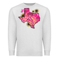 Oatmeal Heather Texas map Cancer Premium Sweatshirt - HowdyJamesFarm