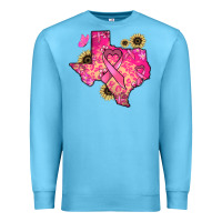 Ocean Blue Texas map Cancer Premium Sweatshirt - HowdyJamesFarm