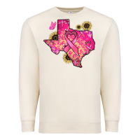 Sandshell Texas map Cancer Premium Sweatshirt - HowdyJamesFarm
