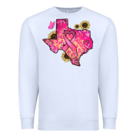 White Texas map Cancer Premium Sweatshirt - HowdyJamesFarm