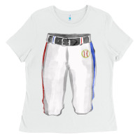 White softball uniform short pant fa element Ladies Tee - FaDigitalArtStudio