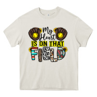 Cream my heart is on that field Heavy Core Tee - CowhideDigitalArt