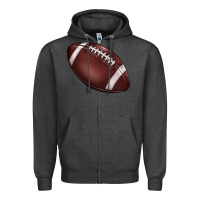 Charcoal Heather football Zipper Hoodie - BarkalooDesign