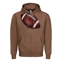 Chestnut football Zipper Hoodie - BarkalooDesign