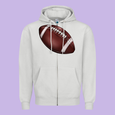 Football Zipper Hoodie Designed By Barkaloodesign