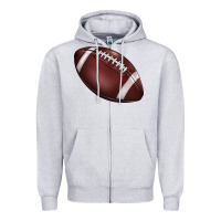 Heather Grey football Zipper Hoodie - BarkalooDesign