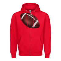 Red football Zipper Hoodie - BarkalooDesign