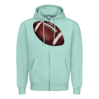 Seafoam football Zipper Hoodie - BarkalooDesign