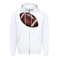 White football Zipper Hoodie - BarkalooDesign