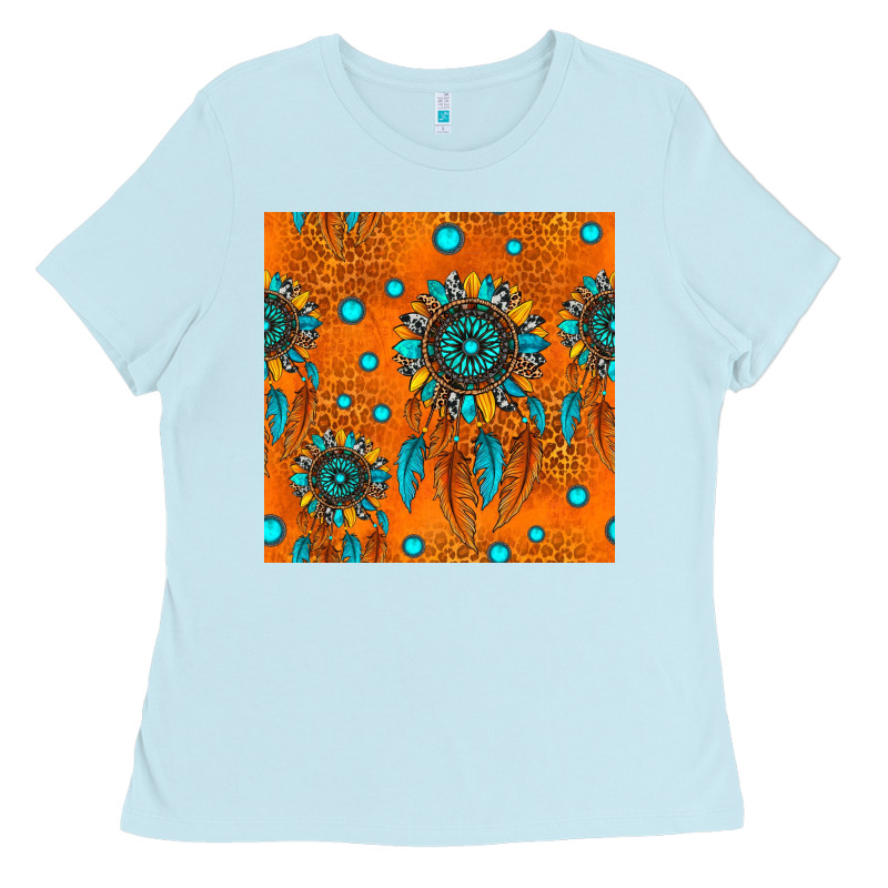 Western Dreamcatchers Seamless Pattern Ladies Tee by HRA Design Shop | Teevron