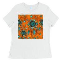 White western dreamcatchers seamless pattern Ladies Tee - HRA Design Shop