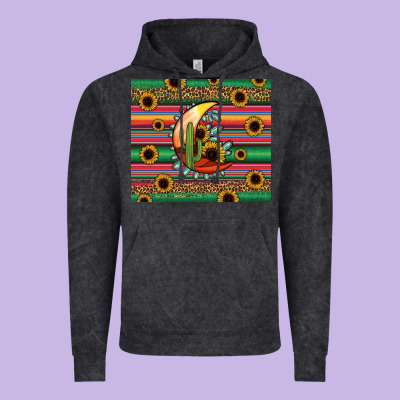 Western Desert Moon Vintage Hoodie Designed By Jasminsmagicworld