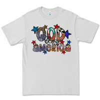 Dove Grey god bless america Premium Tee - CowhideDigitalArt