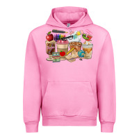 Fuchsia Pink Teacher Coffee Cups Urban Hoodie - FaDigitalArtStudio