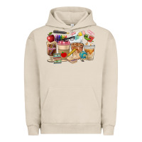 Pigment French Oak Teacher Coffee Cups Urban Hoodie - FaDigitalArtStudio