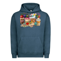 Pigment Midnight Navy Teacher Coffee Cups Urban Hoodie - FaDigitalArtStudio