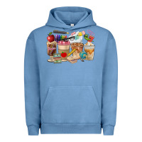 Pigment Pebble Blue Teacher Coffee Cups Urban Hoodie - FaDigitalArtStudio