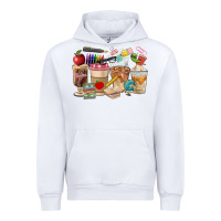 White Teacher Coffee Cups Urban Hoodie - FaDigitalArtStudio