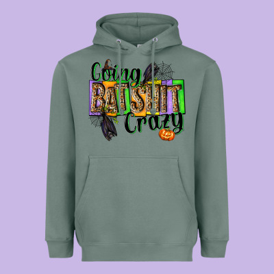 Going Bat Shit Crazy Heavyweight Hoodie Designed By Nancycooperartshop