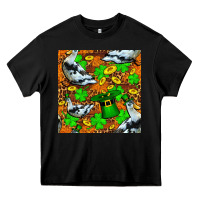 Black St patricks  duck with leprechaun hat  seamless Heavy Core Tee - FaDigitalArtStudio