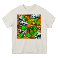 Cream St patricks  duck with leprechaun hat  seamless Heavy Core Tee - FaDigitalArtStudio