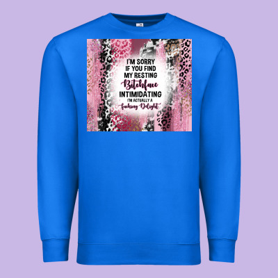 I'm Sorry If You Find My Resting Bitchface Intimid Premium Sweatshirt Designed By Tumblerdesignbyshophia