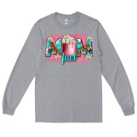 Heather Grey mom fuel Long Sleeve Tee - NancyCooperArtShop