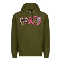 Army Green brave cancer awareness ribbon Premium Hoodie - JahusDesignShop